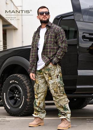 Рубашка оверсайз mantis® workman shirt-forest plaid