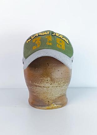 Винтажная кепка в y2k стиле серого цвета из лого/vintage/ю2к/хаки/хлопковая/полусодневная/стильная/бейсболка/diesel x ralph lauren/вентаж/
