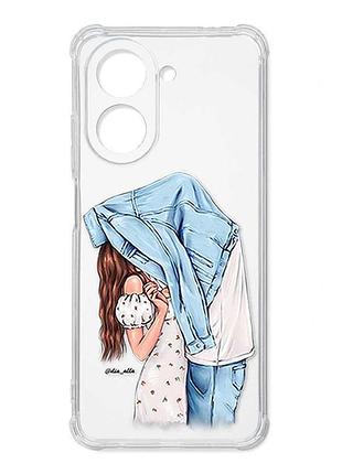 Чохол з потовщеними кутами на xiaomi redmi a7 поцілунок (принт 33)