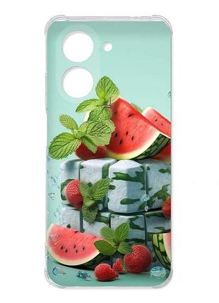 Чехол с утолщёнными углами на xiaomi redmi a7 арбузная свежесть (принт 338)