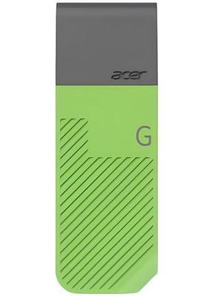 Флеш-накопичувач acer up200 64gb usb 2.0 green 30/5 мб/с пластиковий корпус (bl.9bwwa.558)
