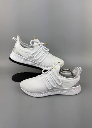 Белые кроссовки-слипоны сетка adidas puremotion adapt