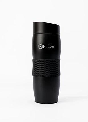 Термокухоль bollire 360 мл чорний вакуумний з нержавіючої сталі aisi 304