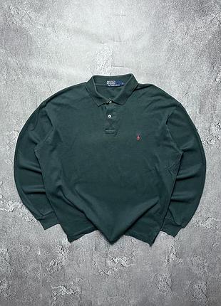 Vintage винтажный лонгслив polo ralph lauren поло ральф лаурен big pony size l размер л