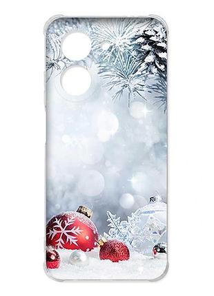 Чехол с утолщёнными углами на xiaomi redmi a7 красные шарики (принт 168)