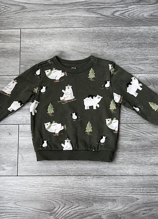 Зеленио оливковий світшот (кофта) c&a