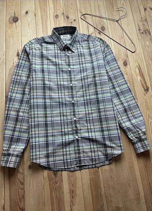 Стильна брендова сорочка acne studios classic fit у клітинку