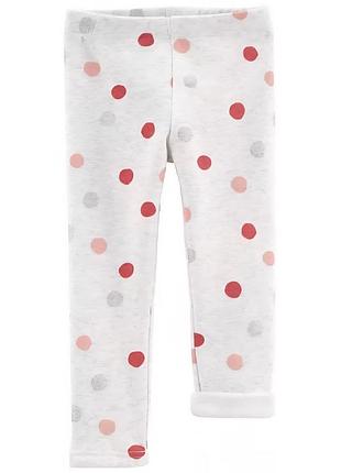 Новые теплые лосины для девочки 110см, carter's, 4-5роков, стильные лосины с начесом для девочки, хлопок, теплые брюки для девочки