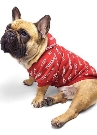 Толстовка для собак ideapet shinedog m red