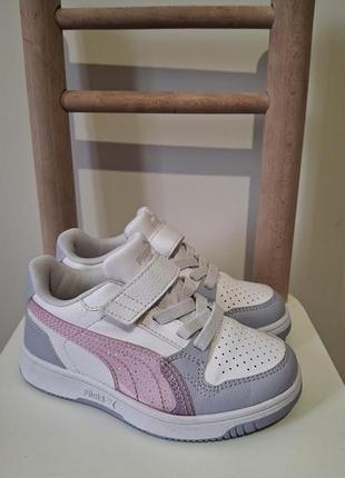 Кросівки для дівчаток puma білі з рожевим
