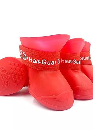 Обувь для собак dogclub ботинки силикон xxl (6,2*7,8 см) red