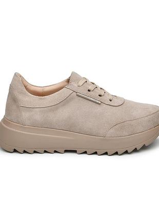 Женские кроссовки itstyle замшевые бежевые 37 (506455)