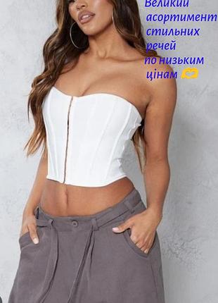 Стильный топ корсет на крючках бандаж