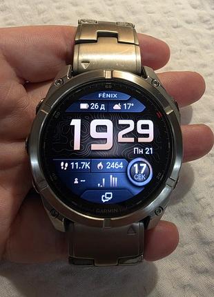 Смарт-годинник garmin fenix 8 pro 51mm amoled titanium