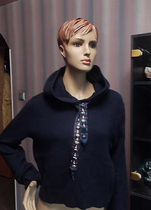Свитер темно-синий.  51% вискозы zara. размер m-xl