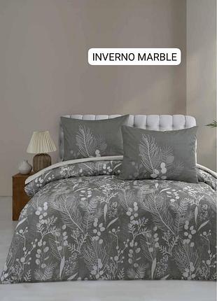 Постільна білизна altinbasak євро розмір ранфорс inverno marble