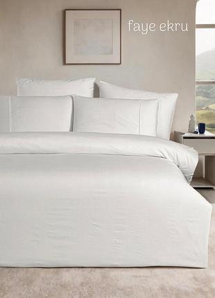 Постільна білизна сатинова la romano premium 300 tc євро розмір faye ekru