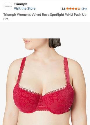Бюстгальтер жіночий triumph women's velvet rose spotlight whu push up bra червоний
