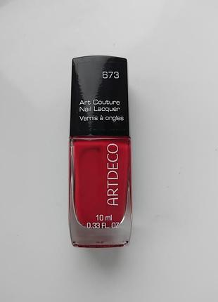 Лак для нігтів artdeco art couture nail lacquer 673, червоний, 10 мл
