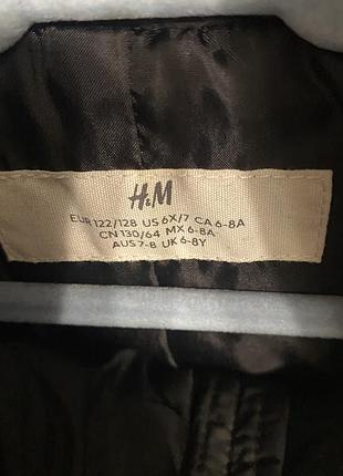 Куртка пуфер h&m  чорна, розмір 122/128 см 5