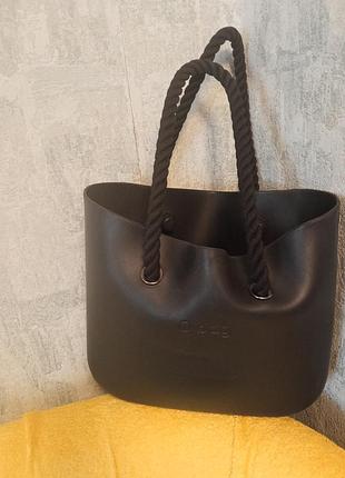 Сумка для жінок o bag силіконова чорна