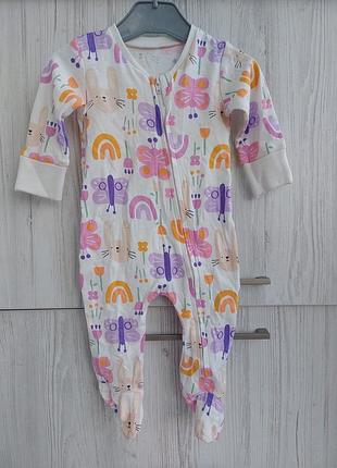 Хлопковый человечек matalan для девочки 0-3м