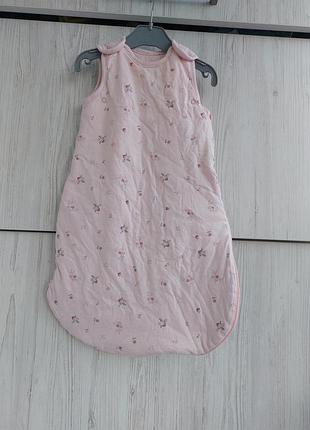 Теплый спальный мешок спальник matalan для девочки 0-6м