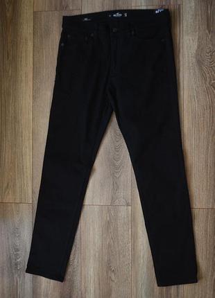 Hollister w32 l32 skinny stretch чоловічі чорні джинси