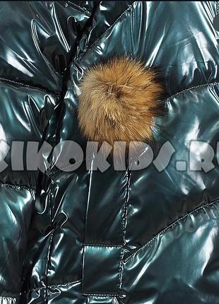 Куртка зимова для дівчинки kiko зелена. китай 4