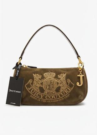 Сумка-багет для жінок juicy couture оливкового/коричневого кольору