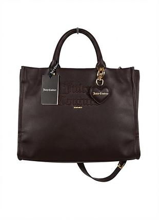 Сумка шопер жіноча juicy couture темно-коричнева велика