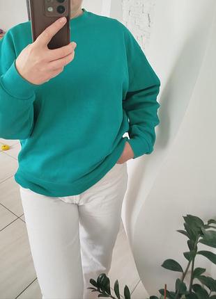 Свитшот зеленый pull and bear