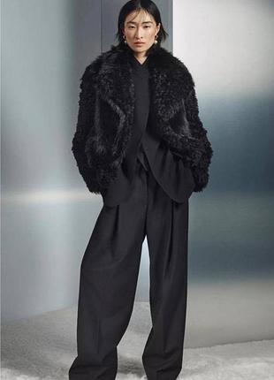 Шуба zara чорна 8