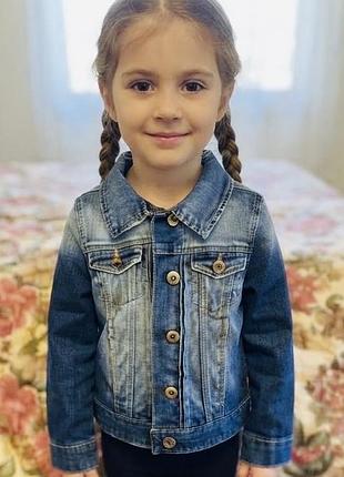 Джинсова куртка zara на дівчинку, розмір 122 (6–7 років)