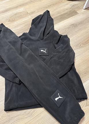 Спортивний костюм жіночий puma чорний флісовий