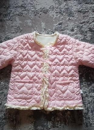 Куртка для дівчинки рожева стьобана