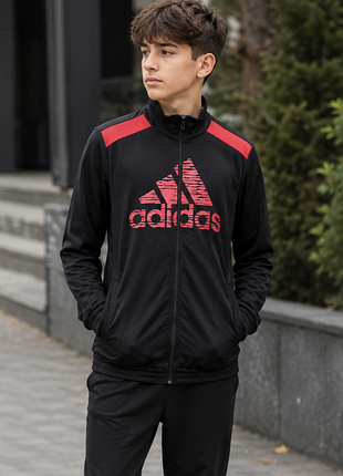Чорна зіпка adidas спортивна кофта на підлітка розмір s,  160 см на 13-14 років