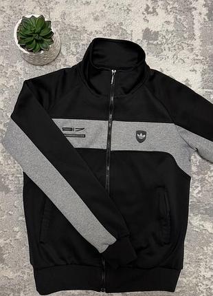 Олімпійка чоловіча adidas чорно-сіра розмір m