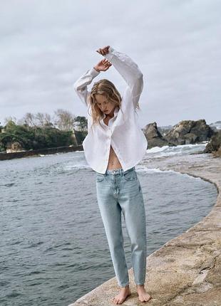 Жіночі джинси zara мом світлі вінтажні, розмір 36