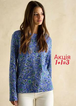Кофта джемпер joules harbour blue paisley boat neck printed top светр топ