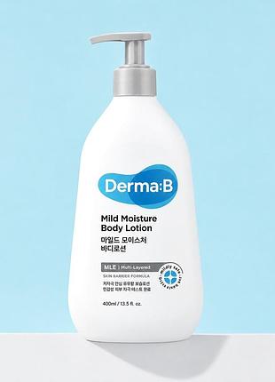 Derma-b mild moisture body lotion мʼякий зволожуючий лосьйон для тіла без ароматизаторів, 400 мл