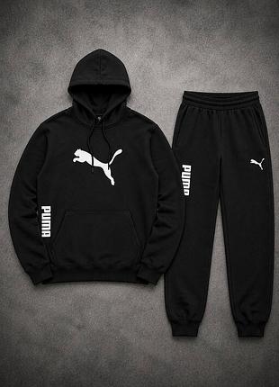 Спортивний костюм чоловічий puma чорний з худі