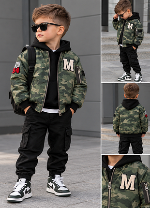 Куртка дитяча zara kids бомбер камуфляжна 104-110 см
