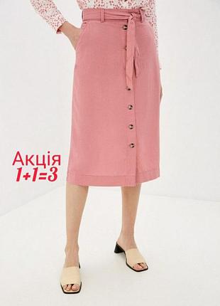 Льон + віскоза міді спідниця m&s collection
