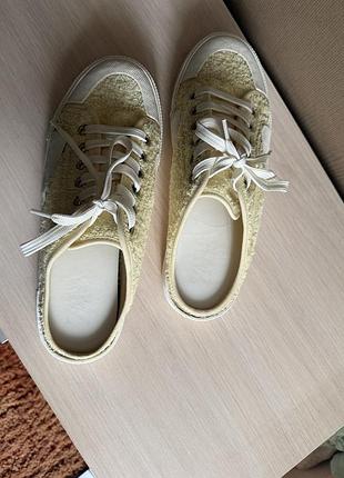 Кеди / мюлі жіночі zara basic, жовті 3