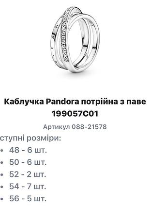 Кільце жіноче pandora 925 проба сріблясте