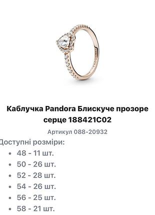 Кільце жіноче pandora 925 проба сріблясте 2
