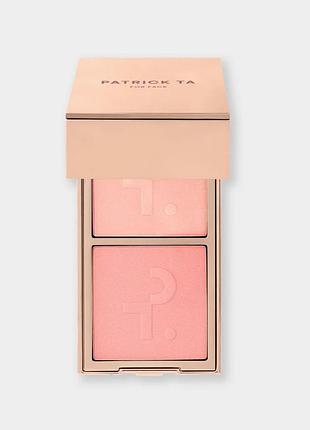 Румʼяна transition blurring blush duo patrick ta відтінку shy at first (pink)