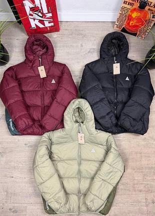 Куртка чоловіча nike acg демісезонна бордова, чорна, світло-сіра