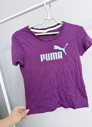 Футболка жіноча puma фіолетова з логотипом